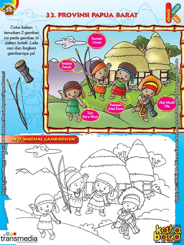 Detail Mewarnai Gambar Rumah Adat Papua Koleksi Nomer 55