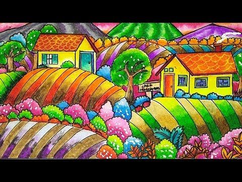 Detail Mewarnai Gambar Rumah Dengan Crayon Nomer 31