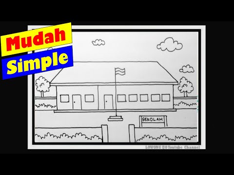 Detail Mewarnai Gambar Rumah Sekolah Nomer 20