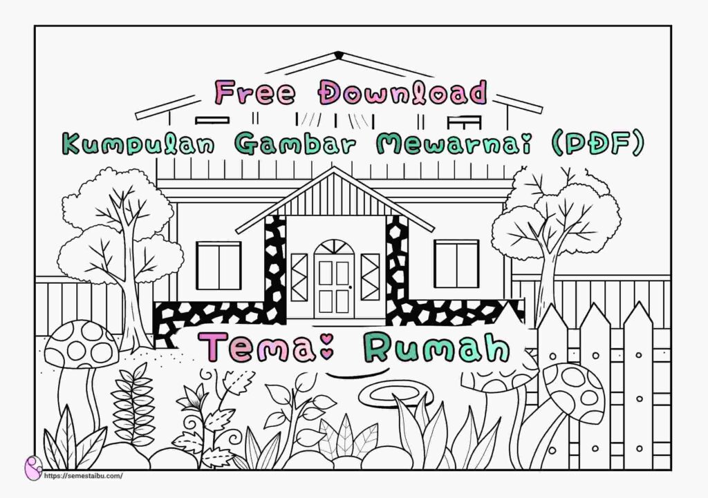 Detail Mewarnai Gambar Rumah Sekolah Nomer 25