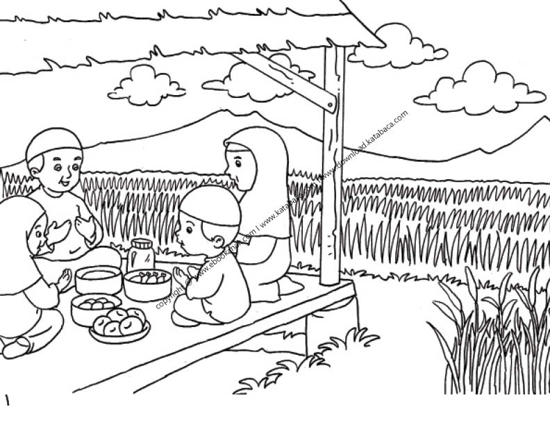 Detail Mewarnai Gambar Sawah Nomer 23