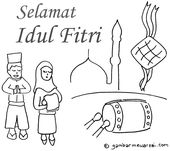 Detail Mewarnai Gambar Selamat Idul Fitri Nomer 15