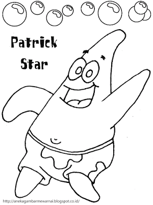 Detail Mewarnai Gambar Spongebob Dan Patrick Nomer 7