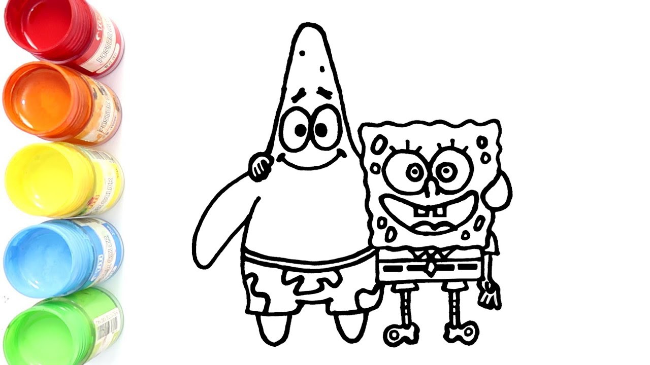 Detail Mewarnai Gambar Spongebob Dan Patrick Nomer 8