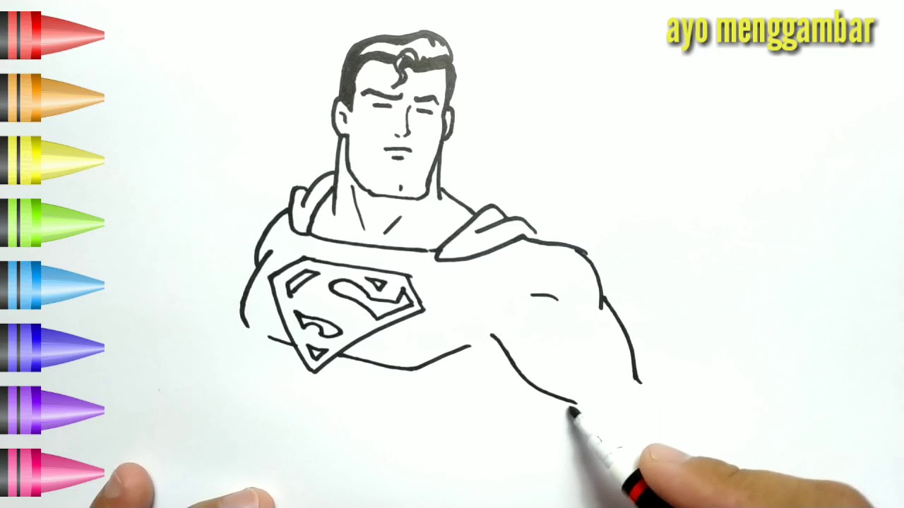 Detail Mewarnai Gambar Superman Nomer 15