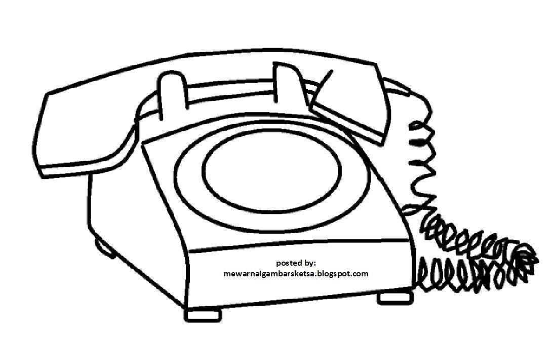 Detail Mewarnai Gambar Telepon Rumah Koleksi Nomer 27