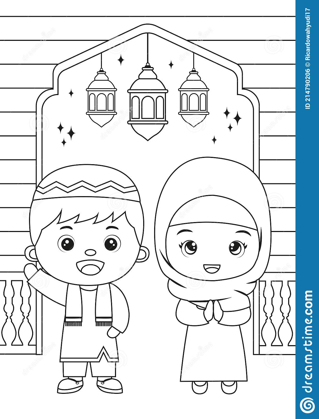 Mewarnai Gambar Tema Ramadhan 55 Koleksi Gambar