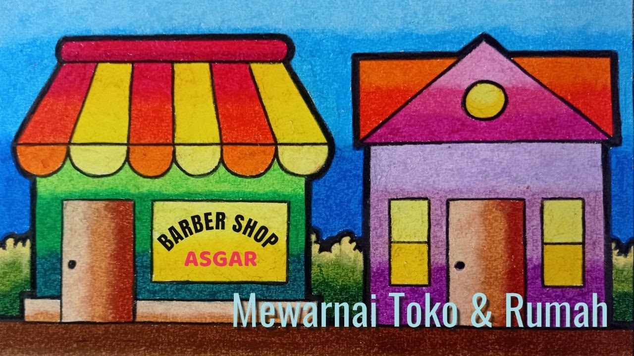 Detail Mewarnai Gambar Toko Nomer 9