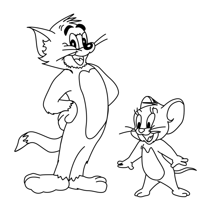 Mewarnai Gambar Tom And Jerry - KibrisPDR