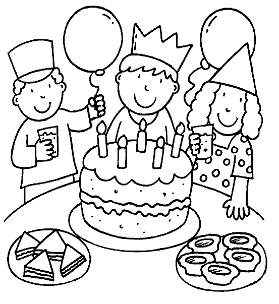 Detail Mewarnai Gambar Ulang Tahun Nomer 5