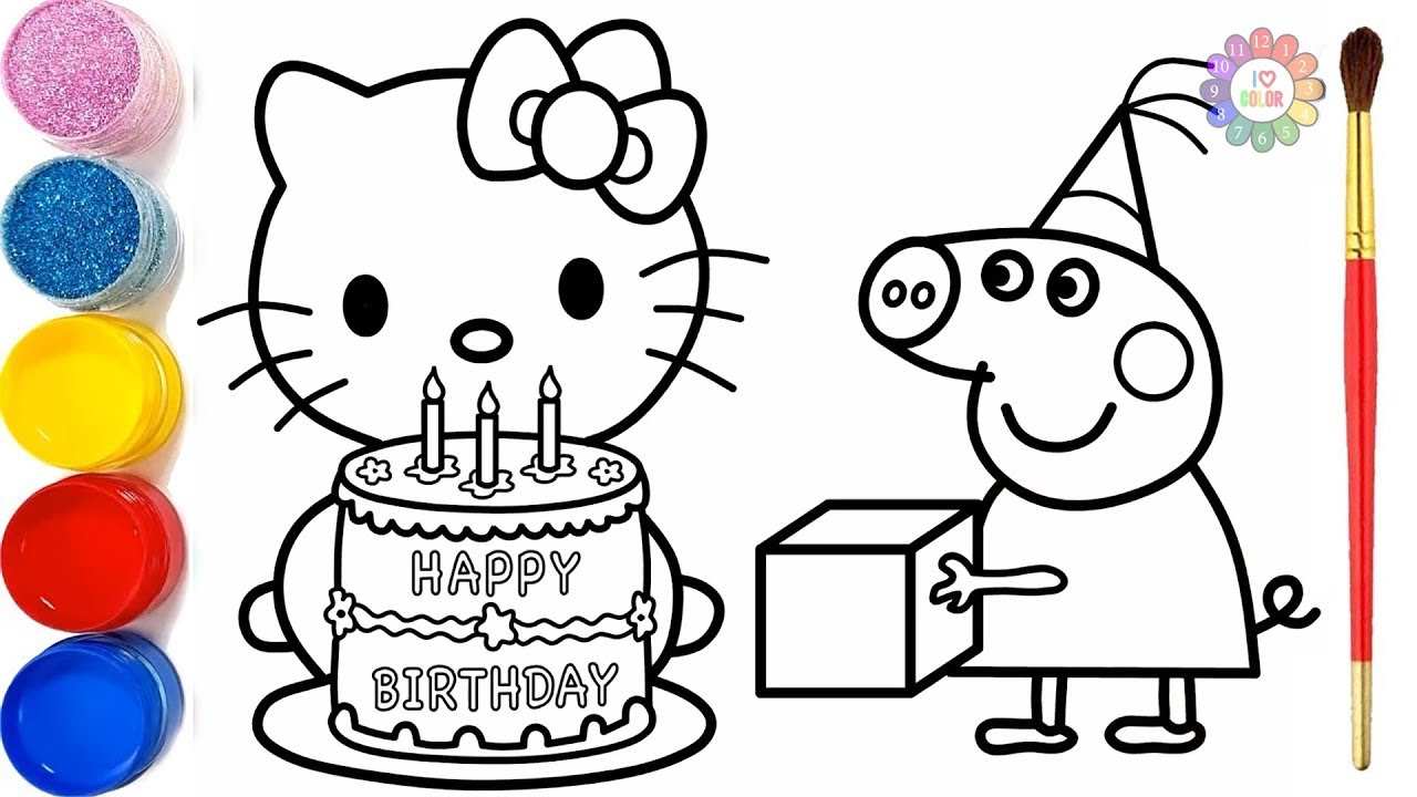 Detail Mewarnai Gambar Ulang Tahun Nomer 41