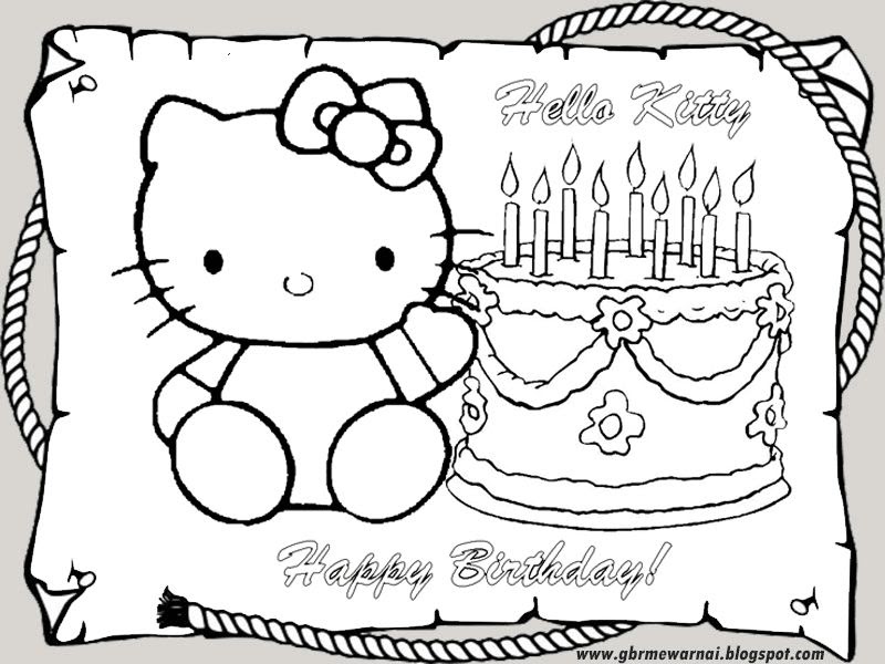 Detail Mewarnai Gambar Ulang Tahun Nomer 47