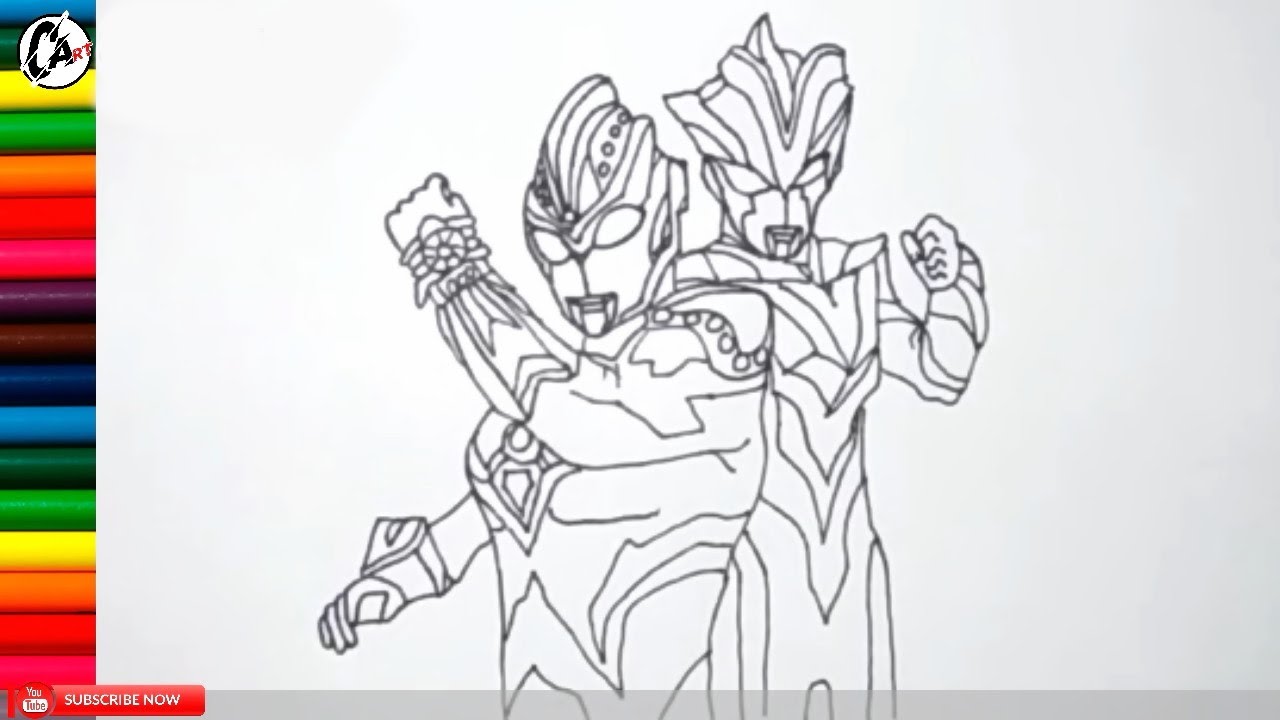 Detail Mewarnai Gambar Ultraman Ginga Nomer 13