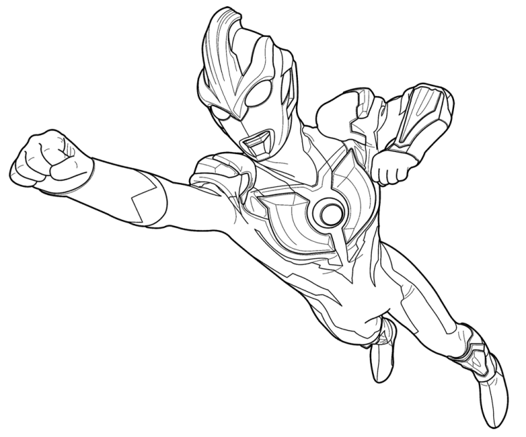 Detail Mewarnai Gambar Ultraman Ginga Nomer 4