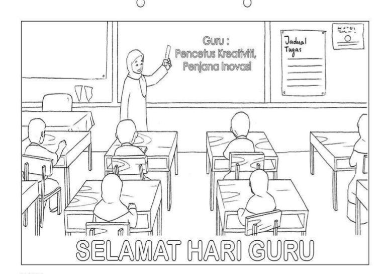 Detail Mewarnai Hari Guru Nomer 30