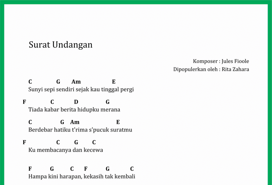 Detail Kunci Gitar Surat Undangan Nomer 4