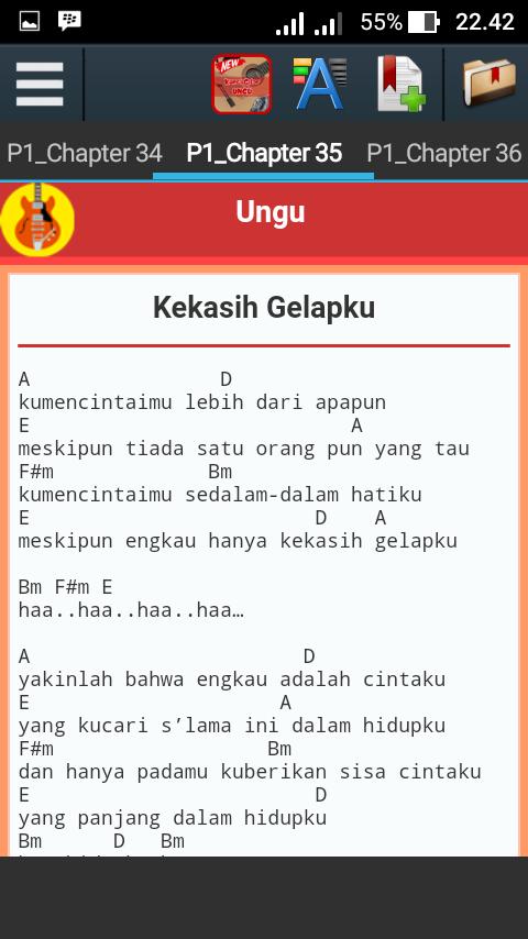 Detail Kunci Gitar Ungu Religi Nomer 4