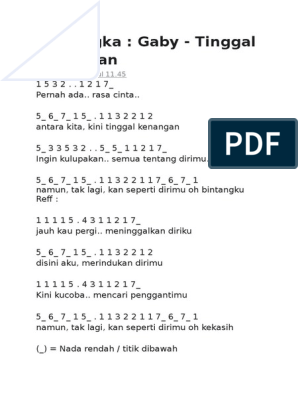 Detail Kunci Pianika Gaby Tinggal Kenangan Nomer 41