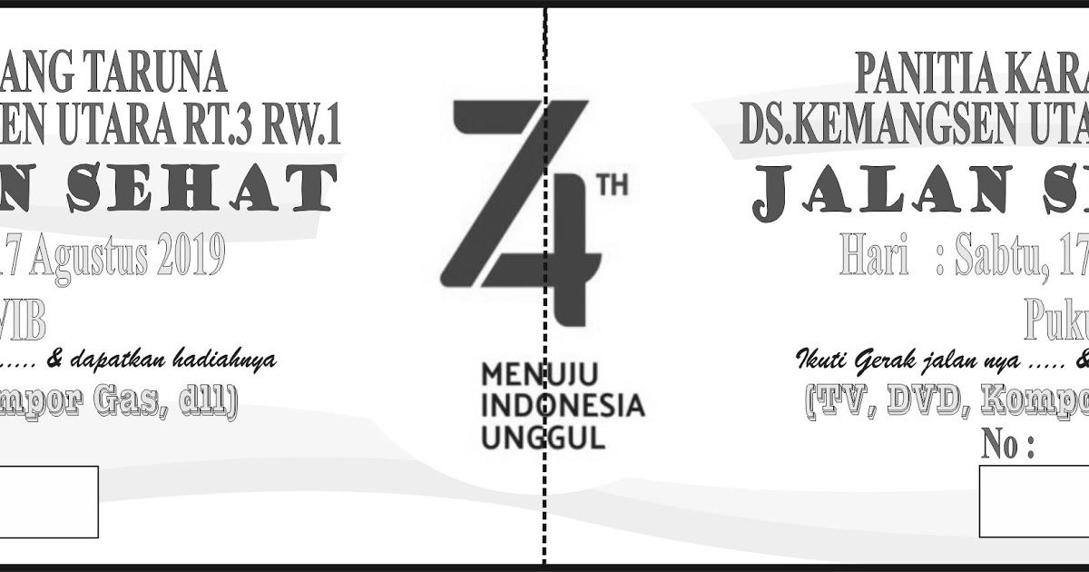 Detail Kupon Jalan Santai 17 Agustus Nomer 11