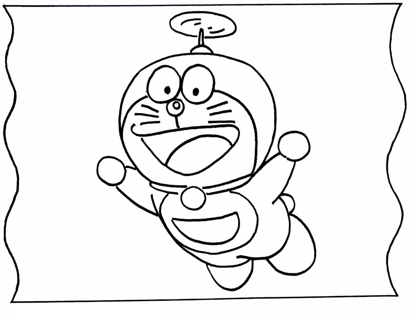 Detail Mewarnai Kartun Doraemon Nomer 12