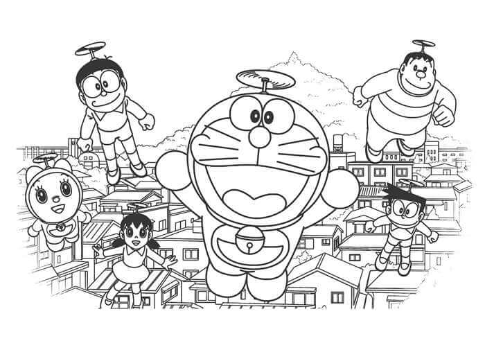 Detail Mewarnai Kartun Doraemon Nomer 27