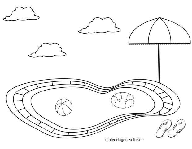 Detail Mewarnai Kolam Renang Nomer 17