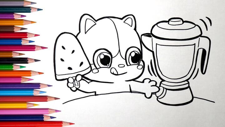 Detail Mewarnai Kucing Dengan Crayon Nomer 44