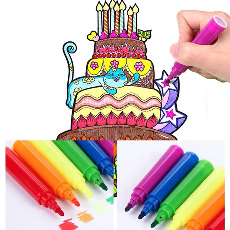 Detail Mewarnai Kue Ulang Tahun Dengan Crayon Nomer 17