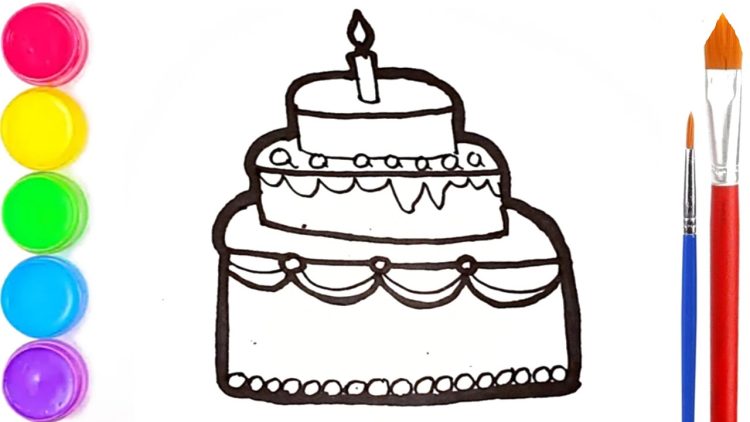Detail Mewarnai Kue Ulang Tahun Dengan Crayon Nomer 24