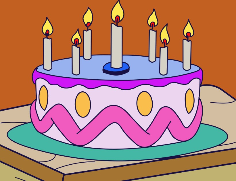 Detail Mewarnai Kue Ulang Tahun Dengan Crayon Nomer 32