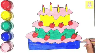 Detail Mewarnai Kue Ulang Tahun Dengan Crayon Nomer 34