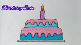 Detail Mewarnai Kue Ulang Tahun Dengan Crayon Nomer 5
