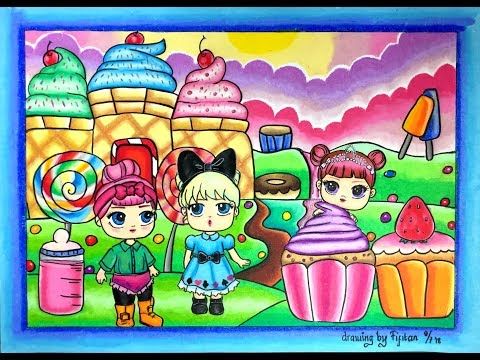 Detail Mewarnai Kue Ulang Tahun Dengan Crayon Nomer 50