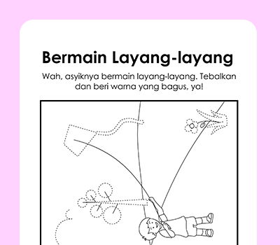 Detail Mewarnai Layang Layang Anak Tk Nomer 27