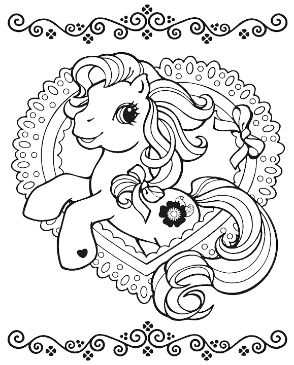 Detail Mewarnai Litle Poni Nomer 33