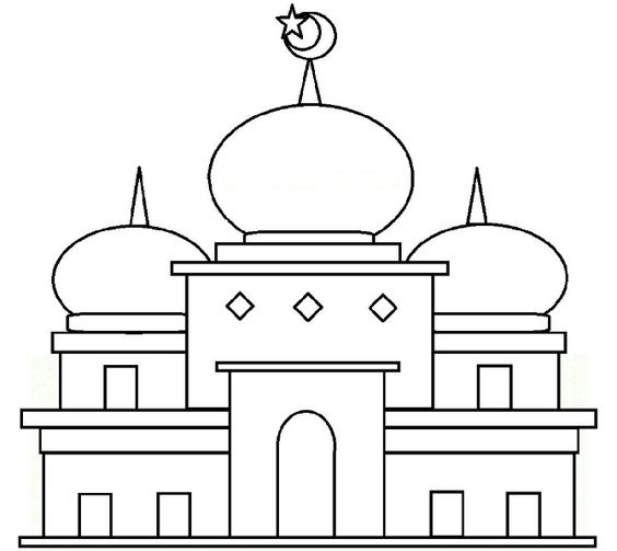 Detail Mewarnai Masjid Dengan Crayon Nomer 37