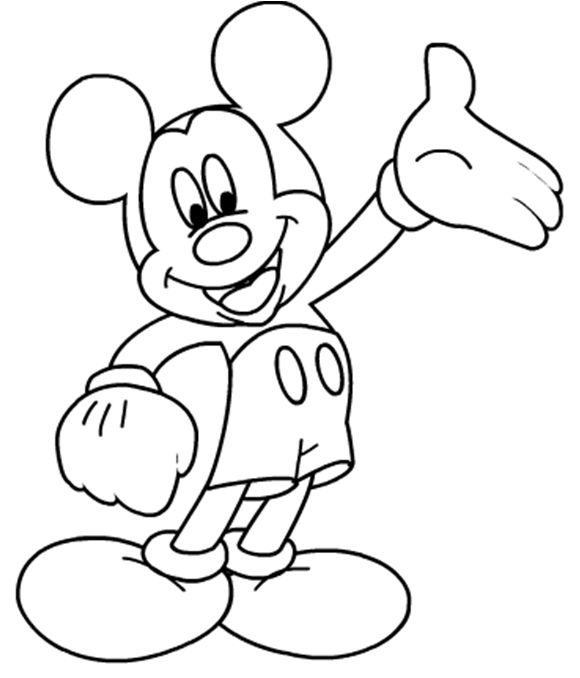 Detail Mewarnai Mickey Mouse Nomer 5