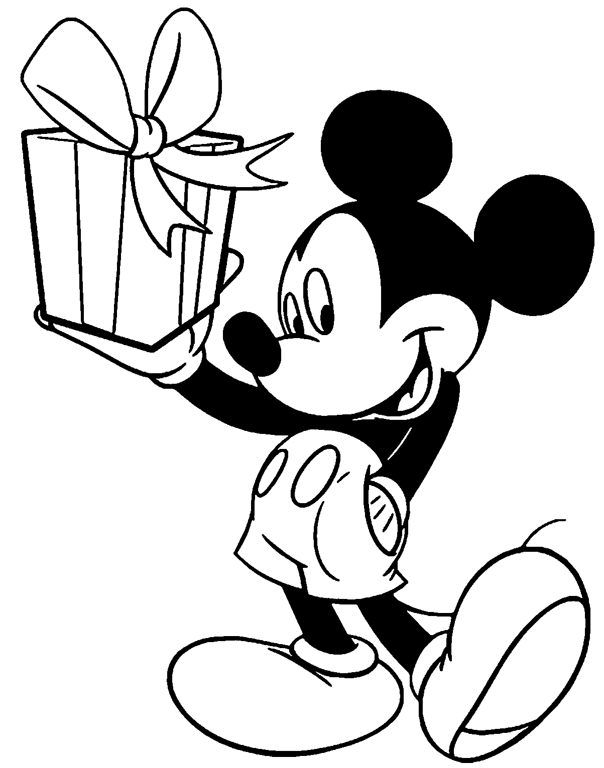Detail Mewarnai Mickey Mouse Nomer 8