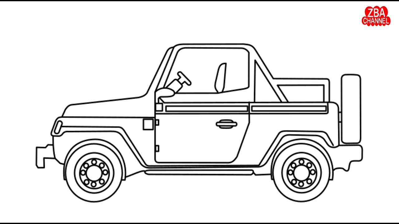 Detail Mewarnai Mobil Jeep Nomer 5