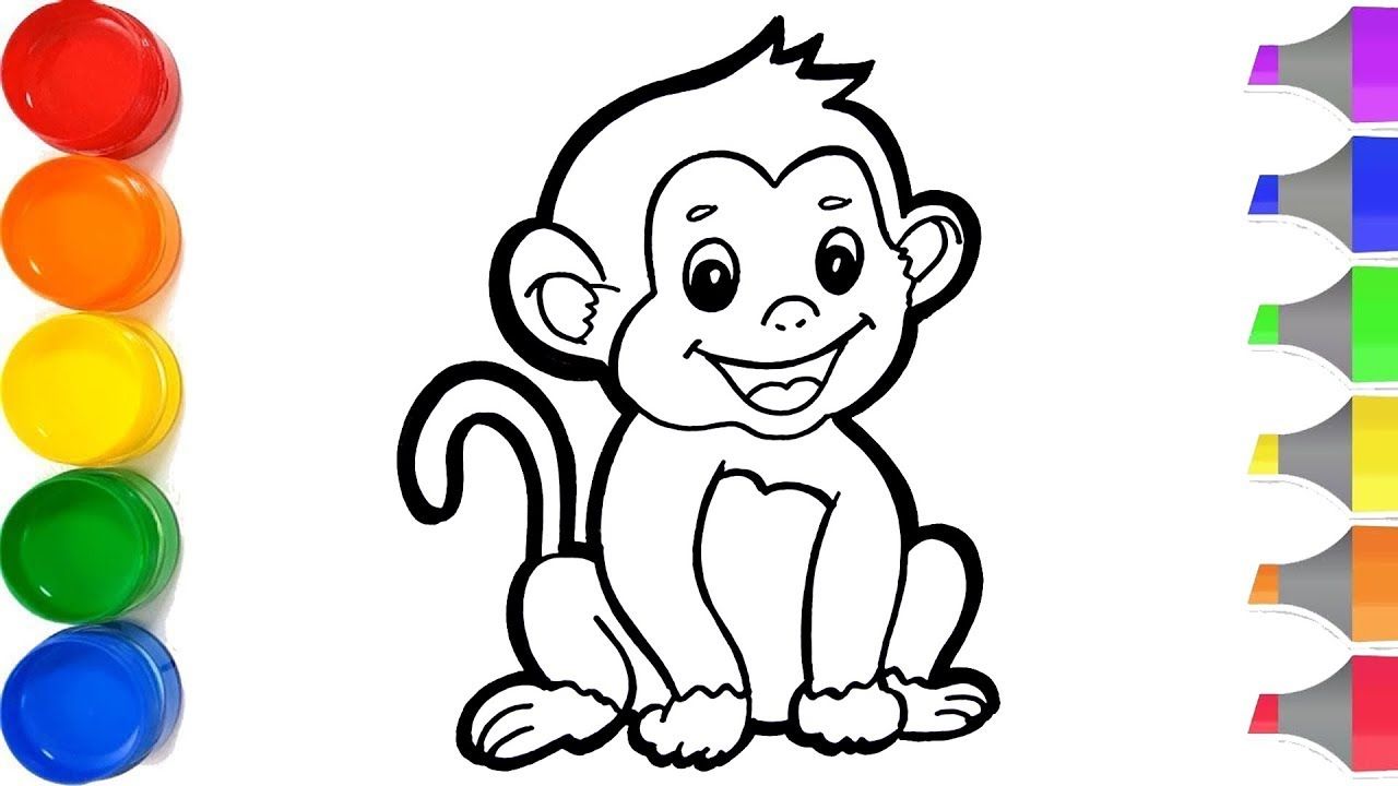 Detail Mewarnai Monyet Nomer 28
