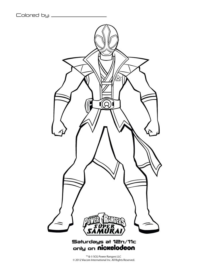 Detail Mewarnai Power Ranger Nomer 5