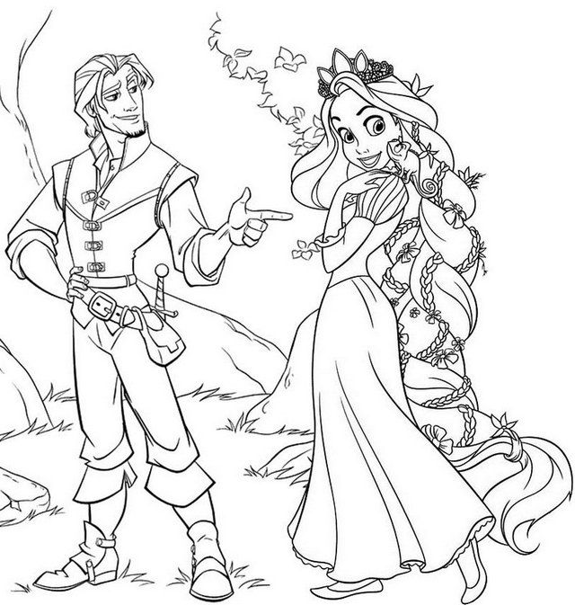 Detail Mewarnai Princess Rapunzel Nomer 5