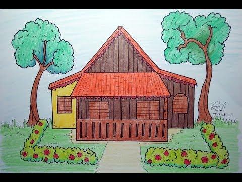 Detail Mewarnai Rumah Adat Jawa Nomer 37
