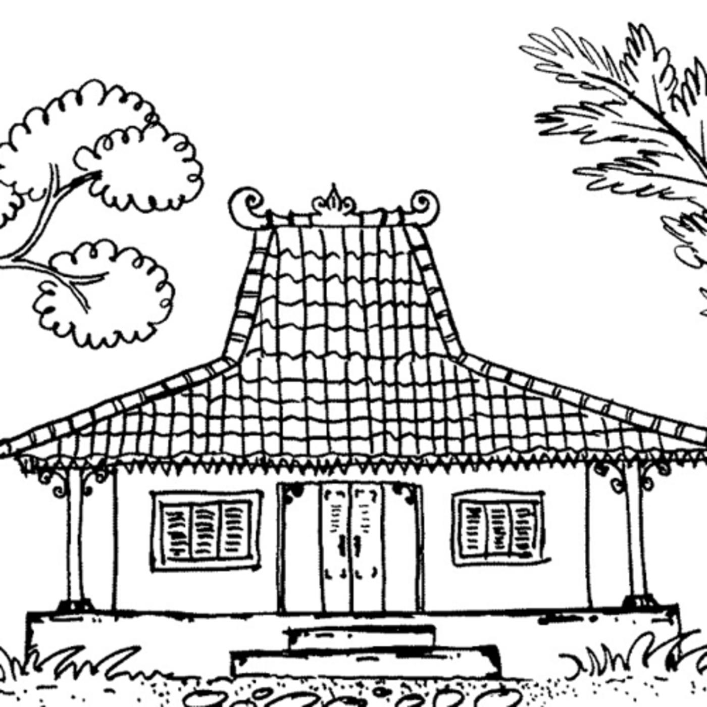 Detail Mewarnai Rumah Joglo Koleksi Nomer 31