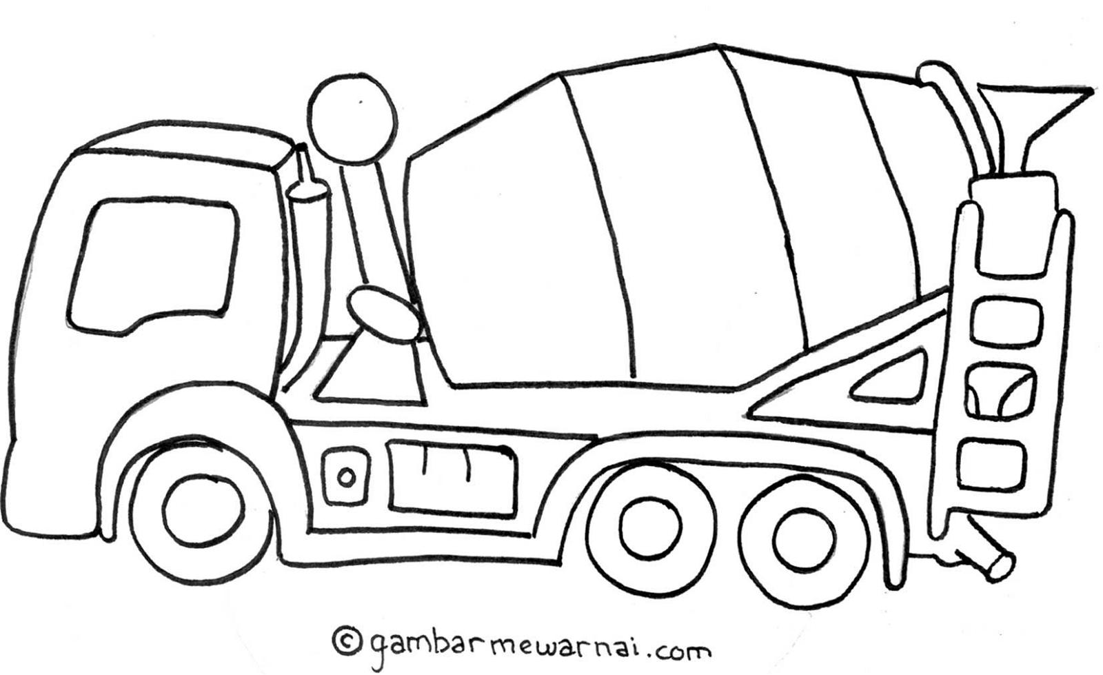 Detail Mewarnai Truk Gandeng Nomer 12