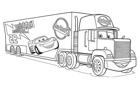 Detail Mewarnai Truk Gandeng Nomer 26