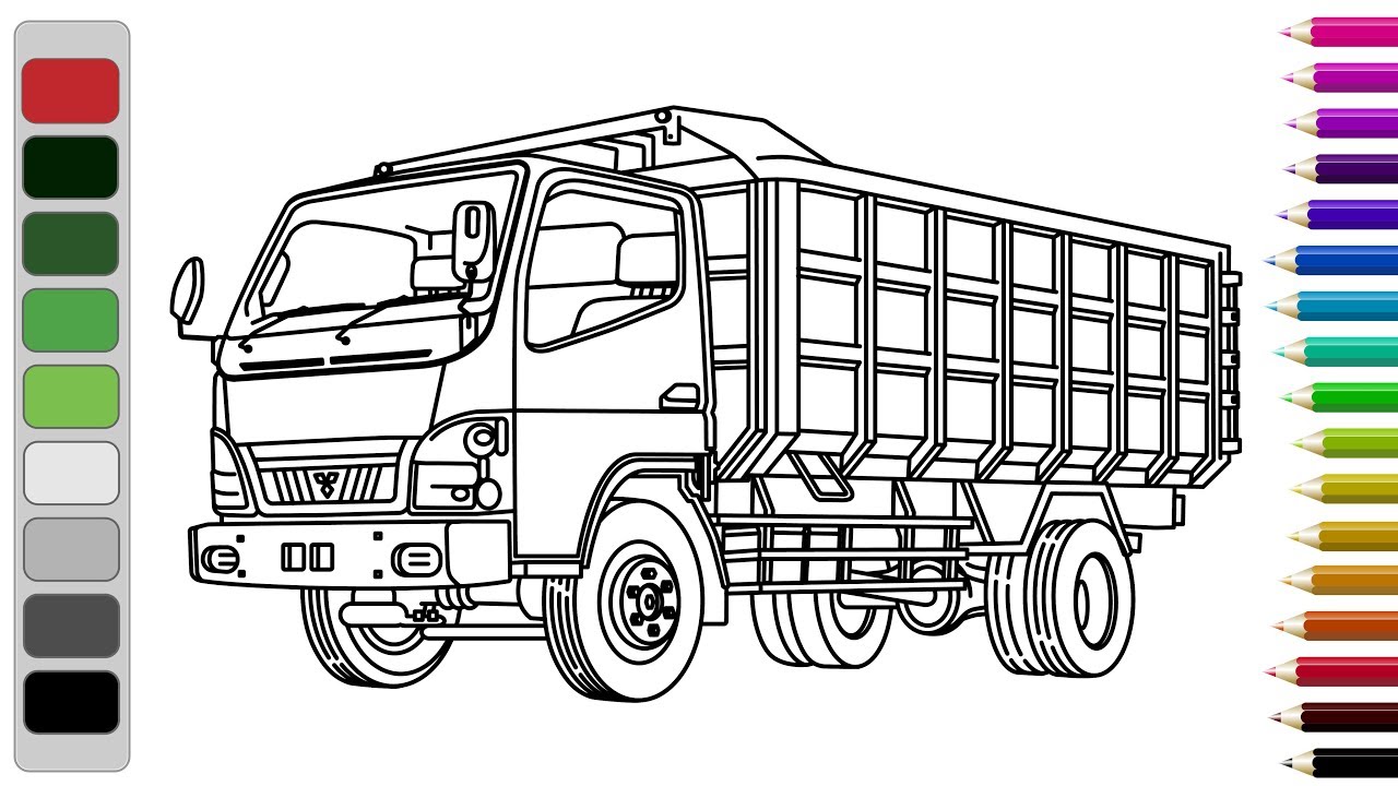 Detail Mewarnai Truk Gandeng Nomer 27