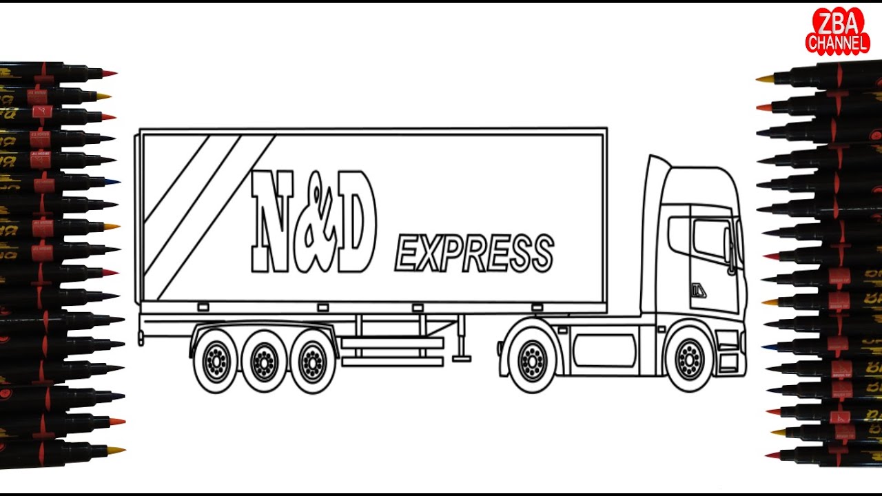 Detail Mewarnai Truk Gandeng Nomer 6