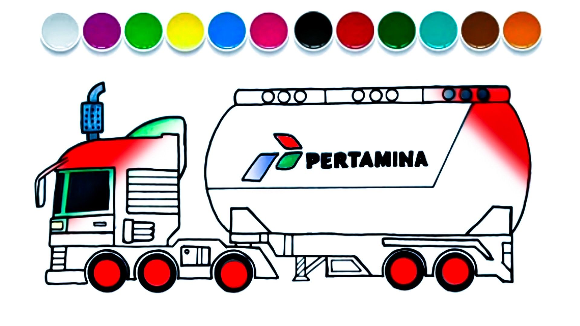Detail Mewarnai Truk Gandeng Nomer 54