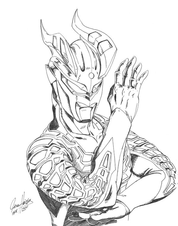 Detail Mewarnai Ultraman Zero Nomer 17